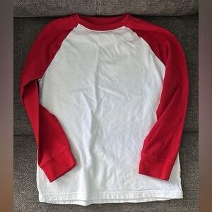 Red and White Kids Raglan Shirt